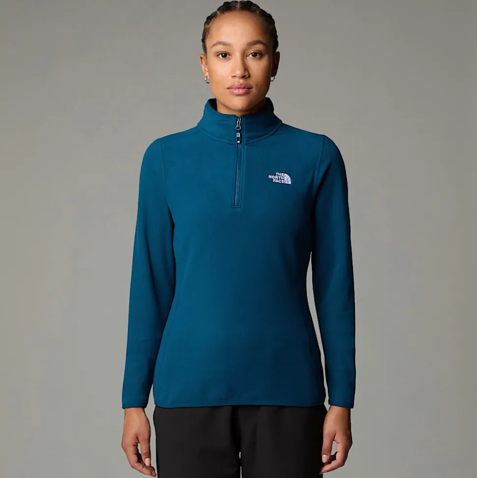 The North Face Damski Polar Z Zamkiem Błyskawicznym O Długości 1/4 100 Glacier