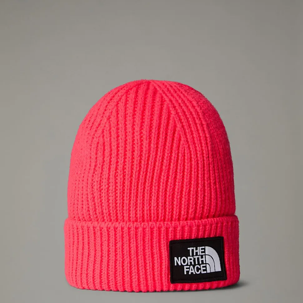 Dzieci The North Face Dziecięca Czapka Beanie Z Mankietem I Prostokątnym Logo TNF