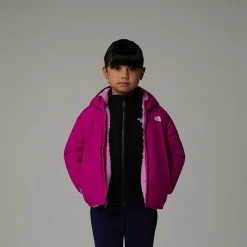 Dzieci The North Face Dziecięca Dwustronna Kurtka Z Kapturem I Zamkiem Na Całej Długości Shasta