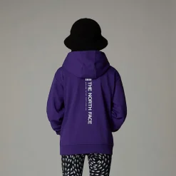 Dzieci The North Face Dziewczęca Bluza Oversize Z Kapturem I Pionową Grafiką