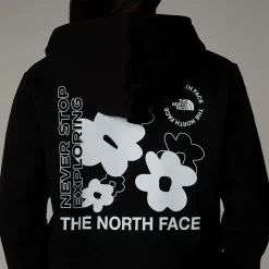 Dzieci The North Face Dziewczęca Luźna Bluza Z Kapturem I Grafiką Flower