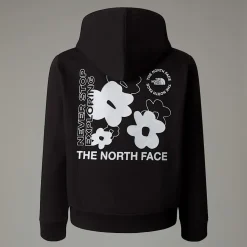 Dzieci The North Face Dziewczęca Luźna Bluza Z Kapturem I Grafiką Flower