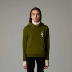 Dzieci The North Face Dziewczęca Luźna Bluza Z Kapturem I Grafiką Flower