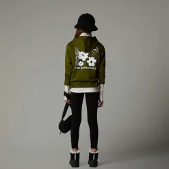 Dzieci The North Face Dziewczęca Luźna Bluza Z Kapturem I Grafiką Flower