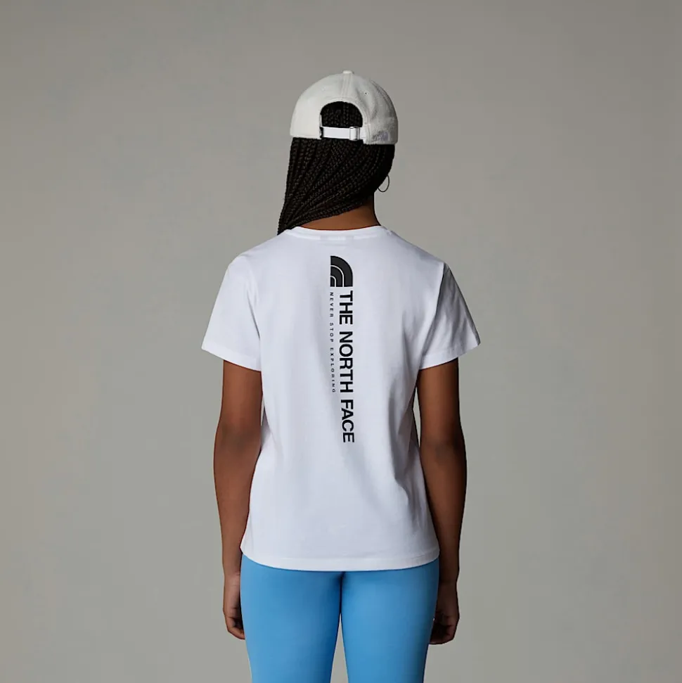 Dzieci The North Face Dziewczęcy Luźny T-shirt Z Pionową Grafiką