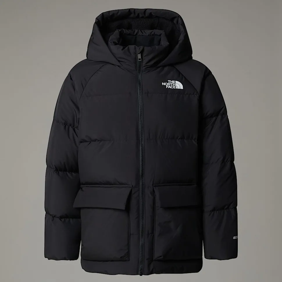 Dzieci The North Face Młodzieżowa Krótka Parka Puchowa Z Polarową Podszewką North