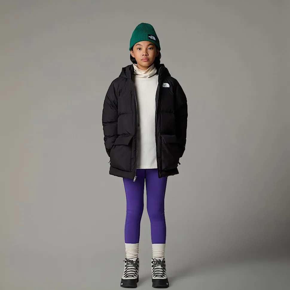 Dzieci The North Face Młodzieżowa Krótka Parka Puchowa Z Polarową Podszewką North