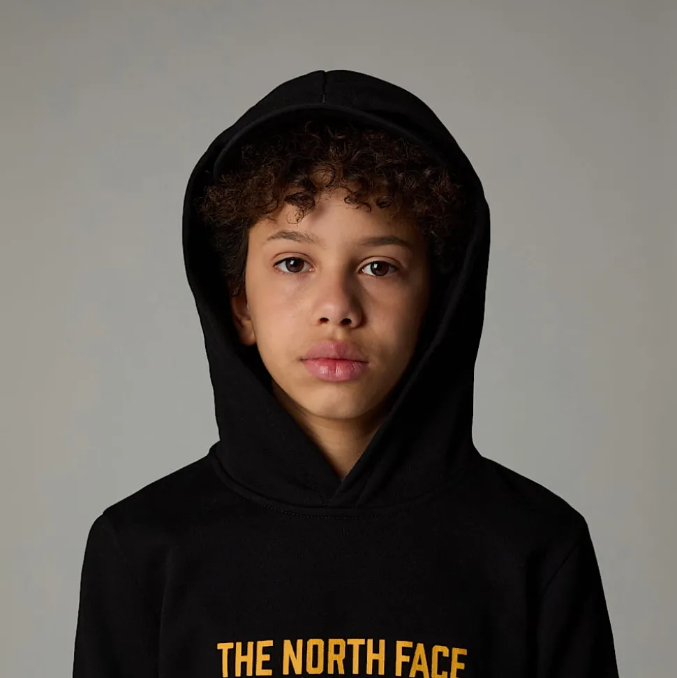 Dzieci The North Face Młodzieżowa Luźna Bluza Z Kapturem I Grafiką Varsity
