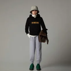 Dzieci The North Face Młodzieżowa Luźna Bluza Z Kapturem I Grafiką Varsity