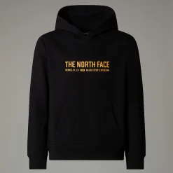 Dzieci The North Face Młodzieżowa Luźna Bluza Z Kapturem I Grafiką Varsity