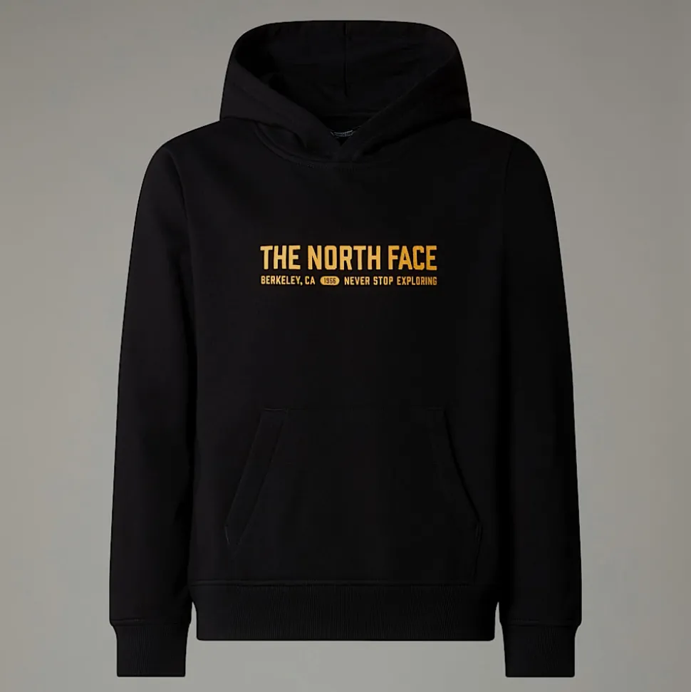 Dzieci The North Face Młodzieżowa Luźna Bluza Z Kapturem I Grafiką Varsity